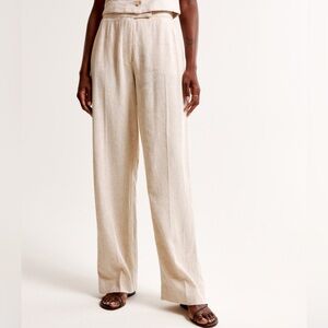 A&F linen-blend pant